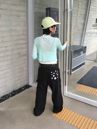 [2 colors] Dot Pocket Pants