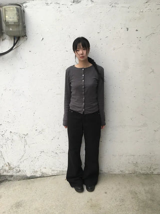 Wide bootcut chino pants