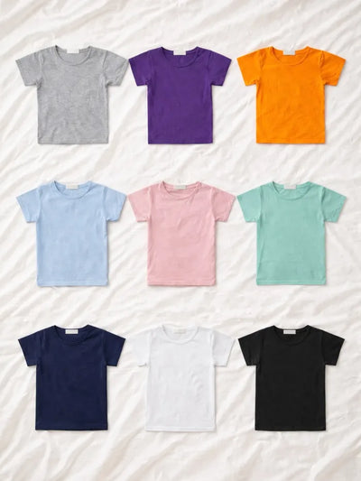 (9 colors) Basic stretch short-sleeved T-shirt