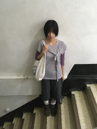 [3 colors] Strap T-shirt