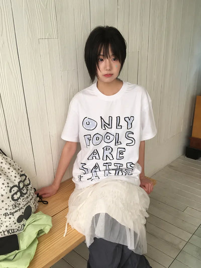 (2 colors) Crayon Short-Sleeved T-Shirt