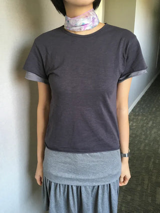 [3 colors] Layered Short-Sleeve T-Shirt