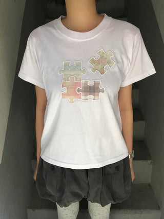 [3 colors] Shirred Short-Sleeve T-Shirt