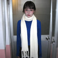 Rib Twist Tassel Point Scarf