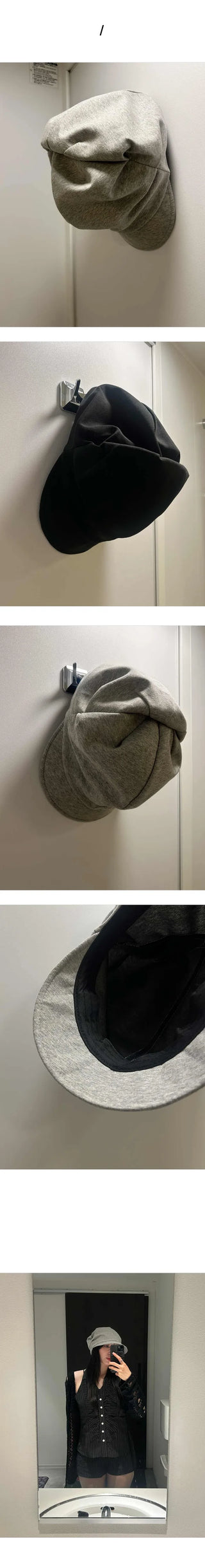 [2 colors] Drape Volume Cap Hat Hunting Cap