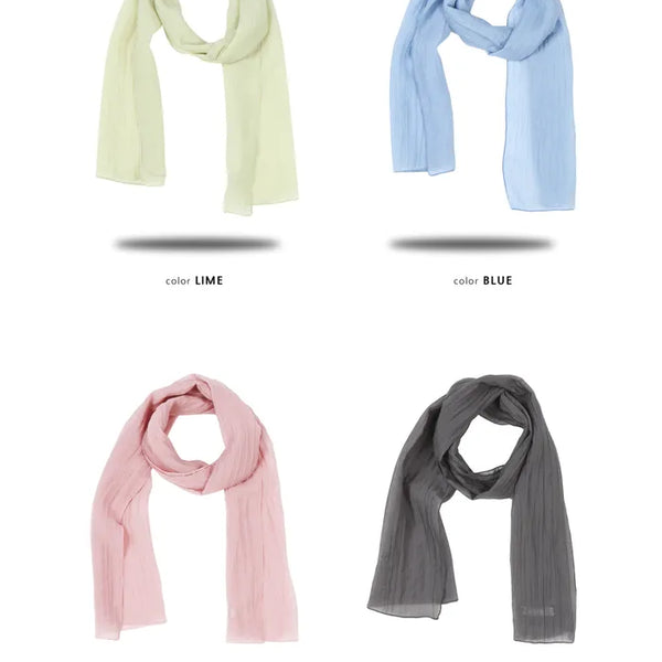 [4 colors] Wrinkle Scarf