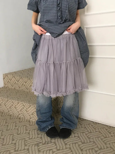 (3 colors) Tiered skirt