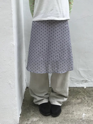 [3 colors] Polka Dot Skirt