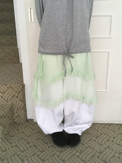 (4 colors) Sheer skirt
