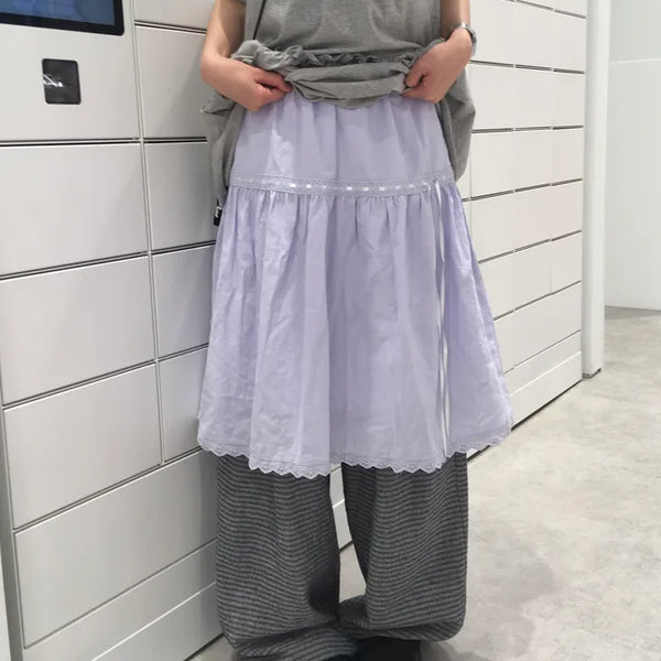[2 colors] Ribbon Ribbon Skirt