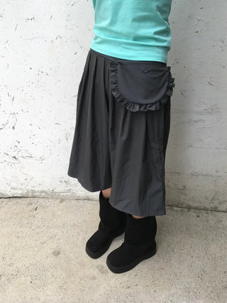 (3 colors) Nylon pouch pocket skirt