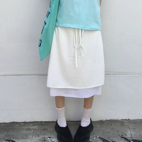 [5 colors] Layered skirt