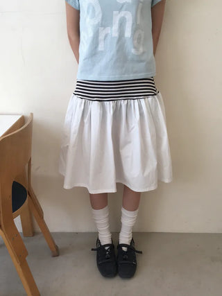 [3 colors] Striped skirt