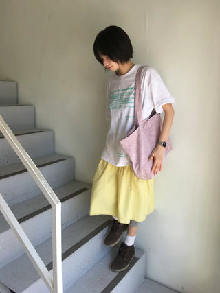 [3 colors] Elastic waist pants