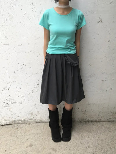 (3 colors) Nylon pouch pocket skirt