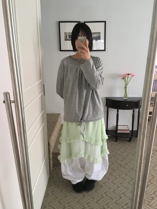 (4 colors) Sheer skirt