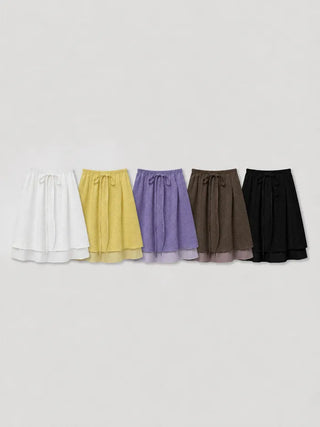 [5 colors] Layered skirt