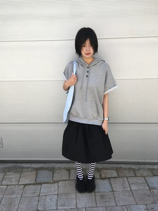[3 colors] Striped skirt