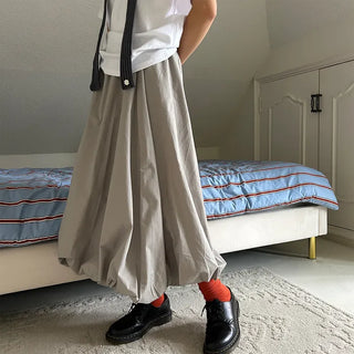 Pumpkin volume long skirt