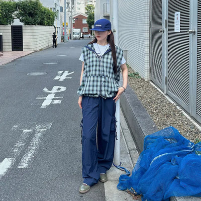 Sunday Check Hooded Vest
