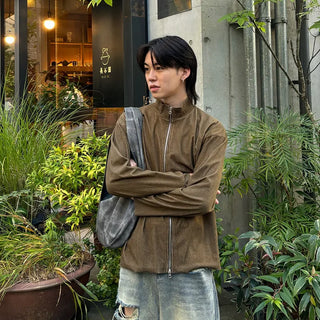 (Unisex) Autumn Rib Zip-Up