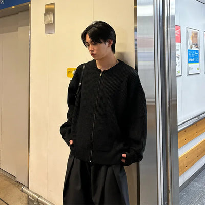(unisex) Project Round Zip-Up Knit