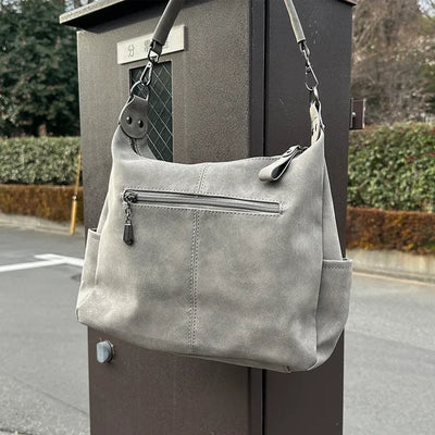 Suede vintage-like bag
