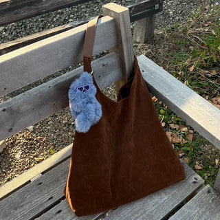Suede shoulder bag