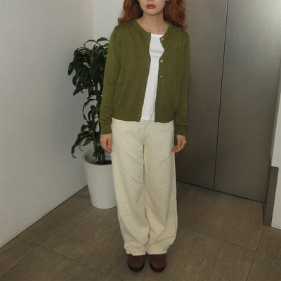 Cotton straight-fit pants