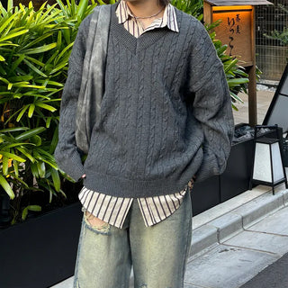 (Unisex) Oversized Cable Knit