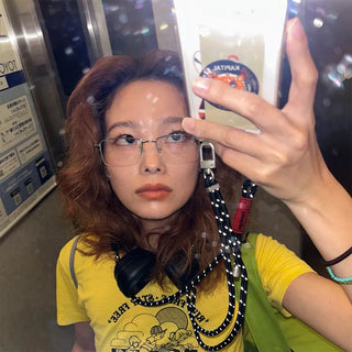 Rimless clear glasses