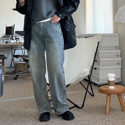 Vintage Washed Denim Pants