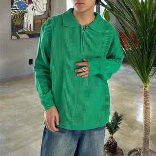 (Unisex) Color Half-Zip Knit