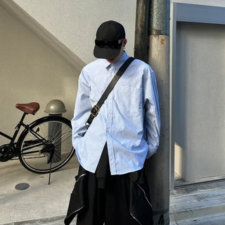 (Unisex) Basic Stripe Overshirt