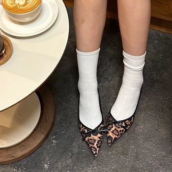 Ribbon integrated toe flat shoes