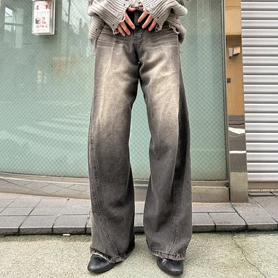 (Unisex) Oblique Seam Stitch Denim