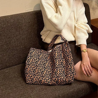 Leopard print shoulder bag