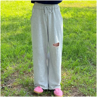 Point-cut sweatpants