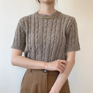 olani twist half sleeve knit