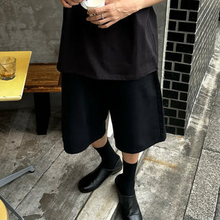 Pigmented Wide Cotton Half Pants