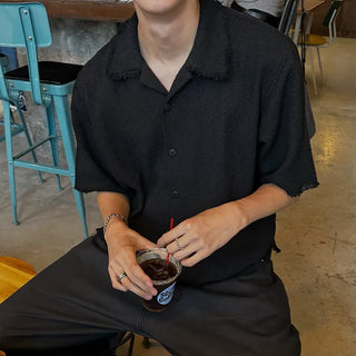 (Unisex) Tweed Short-Sleeve Shirt