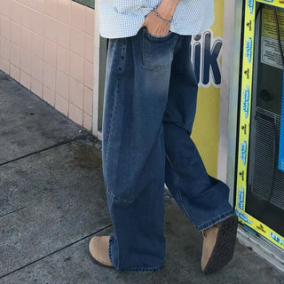 Balloon denim pants