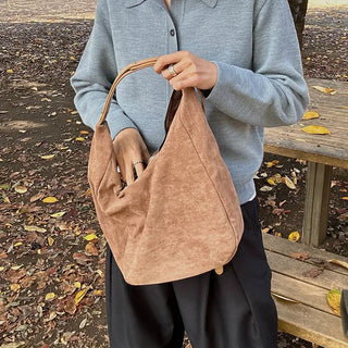 Strap Suede Shoulder Bag