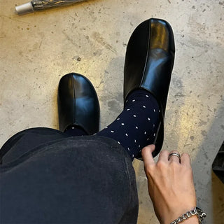 Faux leather loafers
