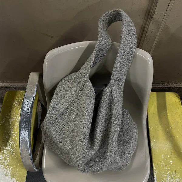 Boucle Texture Shoulder Bag