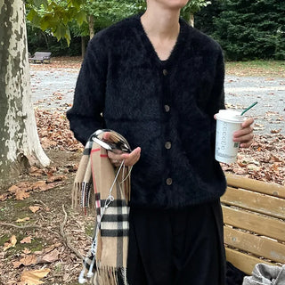 Boucle V-neck cardigan