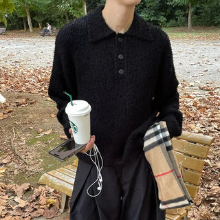 Oversized boucle color knit