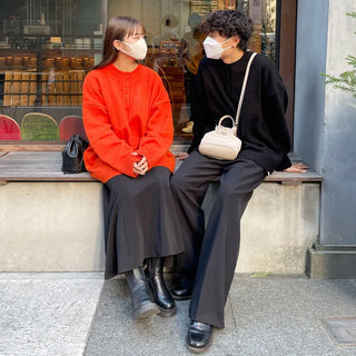 Button-up oversized knit