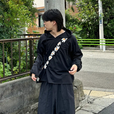 (Unisex) Loose Fit Hooded T-Shirt
