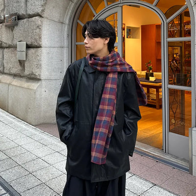 (Unisex) Retro Check Scarf